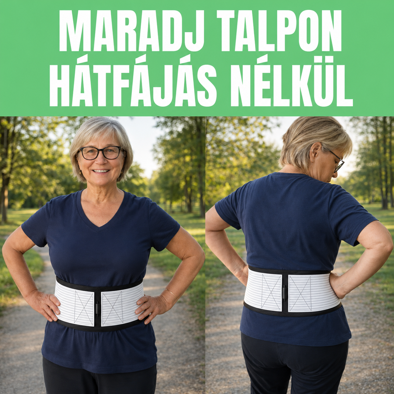 DerékRelief® Dupla kompressziós hát- és csípőstabilizáló merevítő