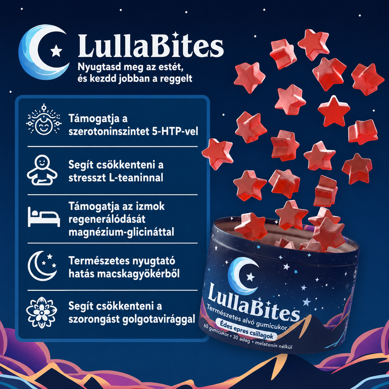 Lullabites – természetes alvást segítő gumicukor